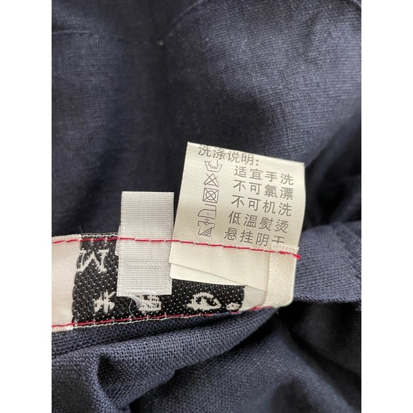 Mens Chinese Style Jacket Red Reversible Blue Mandarin Collar Frog Button L XL - Picture 13 of 14